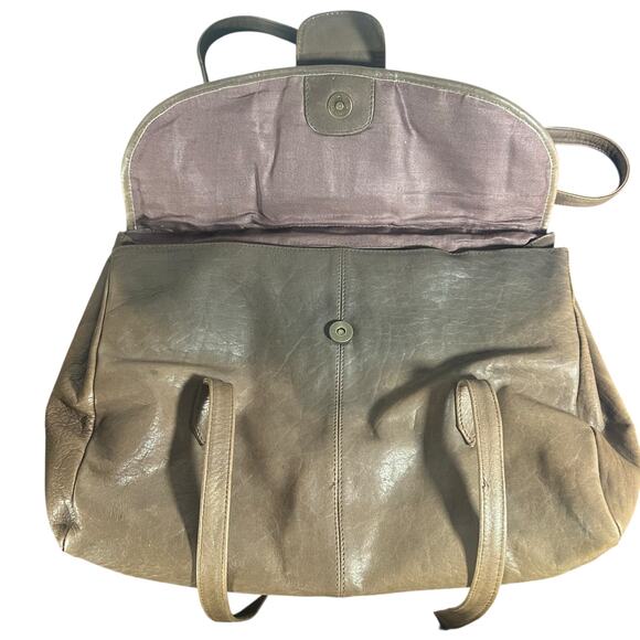 Handmade Leather Crossbody Shoulder Bag Brown Slouchy Satchel – Some Fading - Picture 6 of 15